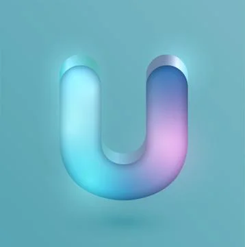 3D realistic neon character, vector Stock Illustration