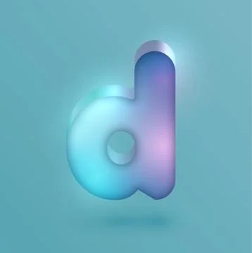 3D realistic neon character, vector Stock Illustration
