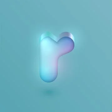 3D realistic neon character, vector Stock Illustration