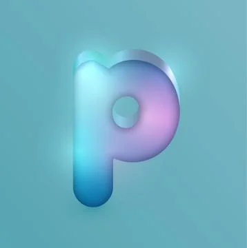 3D realistic neon character, vector Stock Illustration