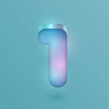3D realistic neon character, vector Stock Illustration
