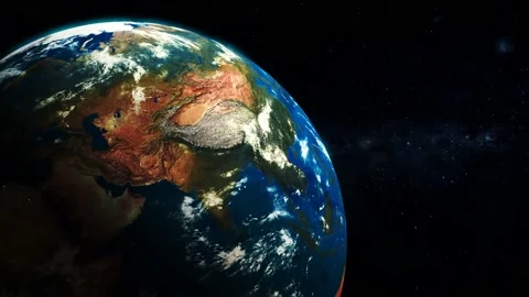 3d Realistic planet Earth view star space Stock Footage 221906530