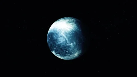 3d realistic pluto planet, Rotating 3d pluto planet Stock Footage 318107647