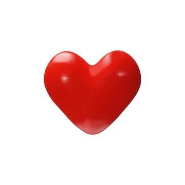 3D realistic red heart Stock Illustration
