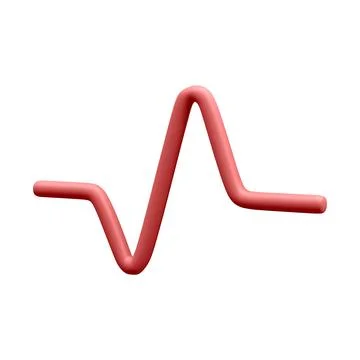 3d realistic red pulse line for medical apps and websites. Medical healthcare Stock-Illustration