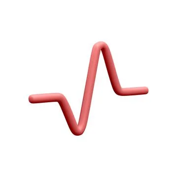 3d realistic red pulse line for medical apps and websites. Medical healthcare Stock-Illustration