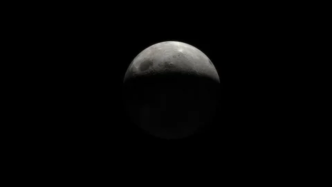 3D realistic rendering of moon Stock Footage 272721843