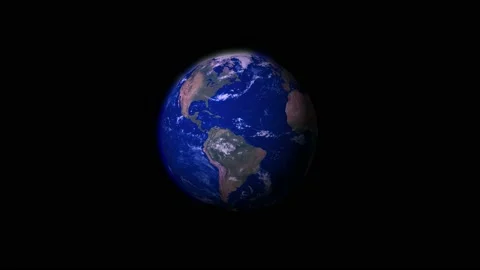 3d realistic rotated earth Vídeo Stock 162060362