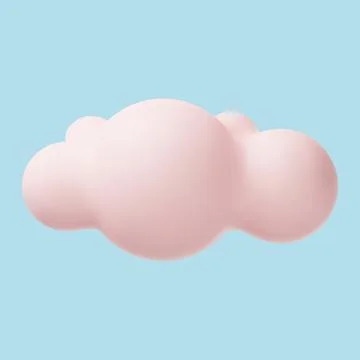 3d realistic simple clouds Stock-Illustration