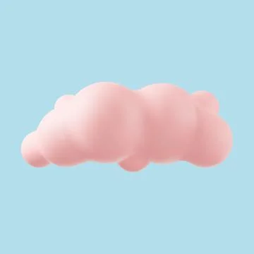3d realistic simple clouds Stock-Illustration