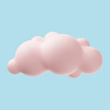 3d realistic simple clouds Illustrazione stock