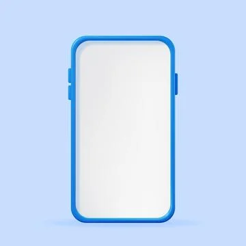 3d Realistic Smartphone with Empty Screen. Stock Illustration