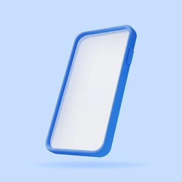 3d Realistic Smartphone with Empty Screen. Stock Illustration