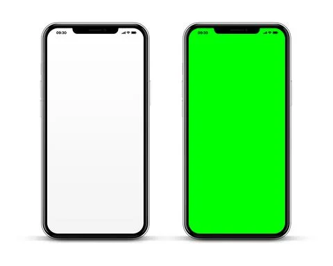 3D realistic smartphone mockup with blank editable screen. Stock Illustration