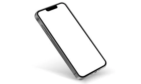 3D realistic smartphone mockup with blank editable screen. Stock Illustration