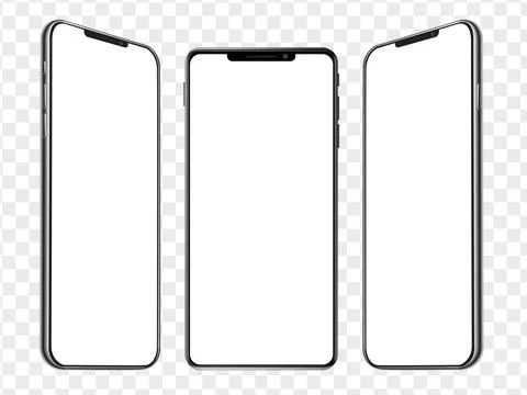 3D realistic smartphone mockups for user experience presentation. Stock Illustration