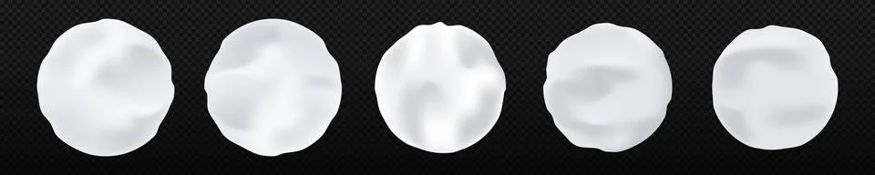 3d realistic snowball white vector Stock Illustration