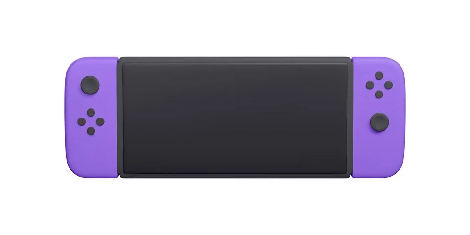 3d realistic switch button gaming console isolated on white background. Video Stock-Illustration