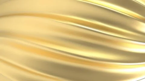 3d realistic texture gold fabric, golden silk, foil. Vector Stock Illustration