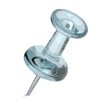 3D Realistic Thumbtack - Transparent Stock Illustration