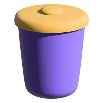 3d realistic trash bin Stock Illustration