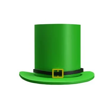 3D realistic vector clay leprechaun's hat on Saint Patrick's Day Stock Illustration
