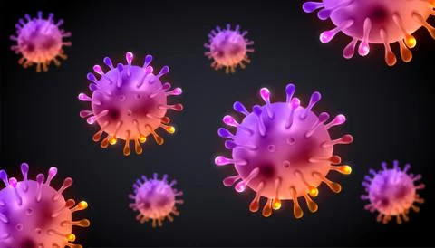 3d realistic vector of Coronavirus disease COVID-19 infection medical isolate Stock Illustration