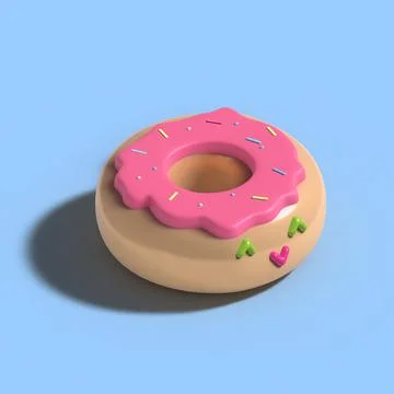 3d realistic vector donut Illustrazione stock