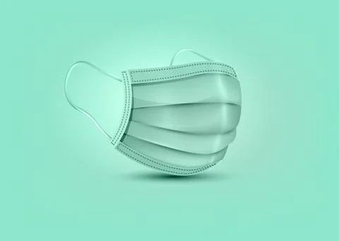 3d realistic vector safety breathing mask medical respiratory face mask covid-19 Stock Illustration