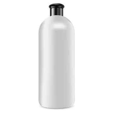 3d realistic Vector White plastic or metal Bottle Stock Illustration