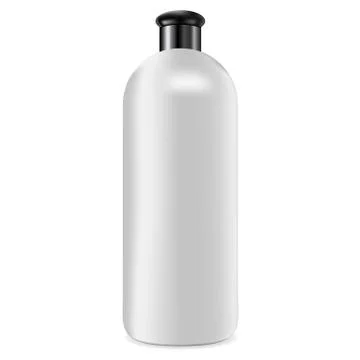 3d realistic Vector White plastic or metal Bottle Illustrazione stock