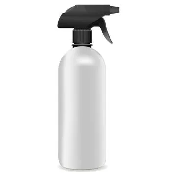 3d realistic Vector White plastic or metal Spray Stock Illustration