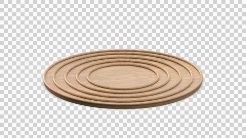 3D Realistic Wooden Object 스톡 일러스트
