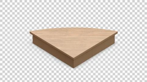 3D Realistic Wooden Object 스톡 일러스트