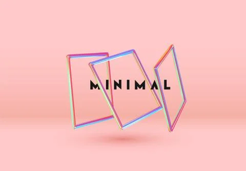 3d Rectangle shape objects. Stock Illustration