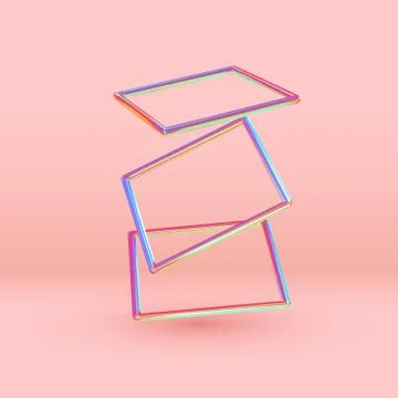 3d Rectangle shape objects. 스톡 일러스트