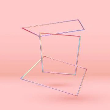 3d Rectangle shape objects. 스톡 일러스트