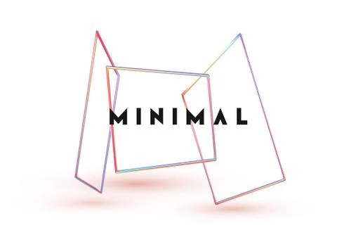 3d Rectangle shape objects. Stock Illustration