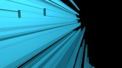 3d rectangle shapes flying, alpha mask Stock Footage 119006223