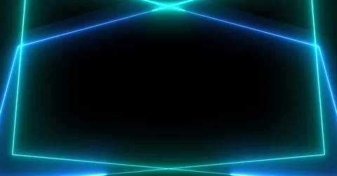 3d Rectangles moving background motion graphic in neon sign abstract colors.. イラスト素材