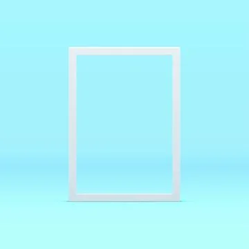 3d rectangular border product promo performance space decor element blue stud Stock Illustration