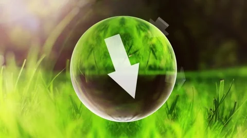 3d recycle arrows sphere looping animation Stock-Footage 337853564