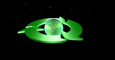 3d  RECYCLING AND THE WORLD Stockbeeldmateriaal 129061081