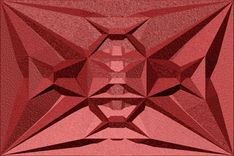 3d red abstract Stock Illustration