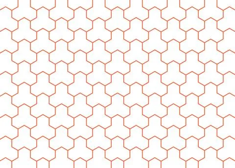 3d red and white polygonal cubes pattern background. Vector illustration. Stock Illustration