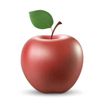 3d red apple Isolated On White Background 스톡 일러스트