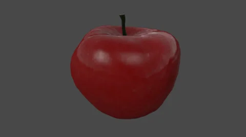 3D Red Apple Loop Rotating (Alpha) Stock Footage 27739130