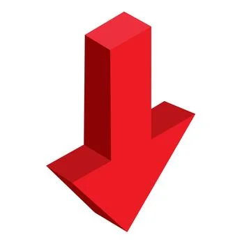 3D red arrow-02 Stock Illustration