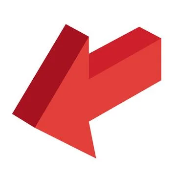 3D red arrow-03 Stock Illustration