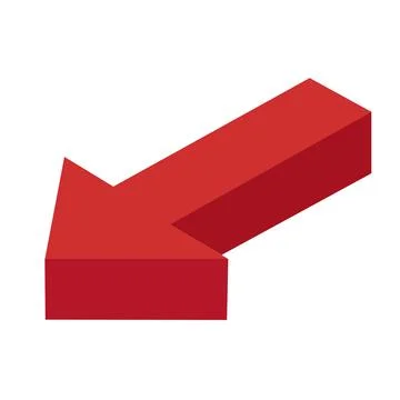 3D red arrow-04 Stock Illustration
